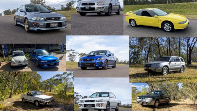 Subaru 50th anniversary drive day collage