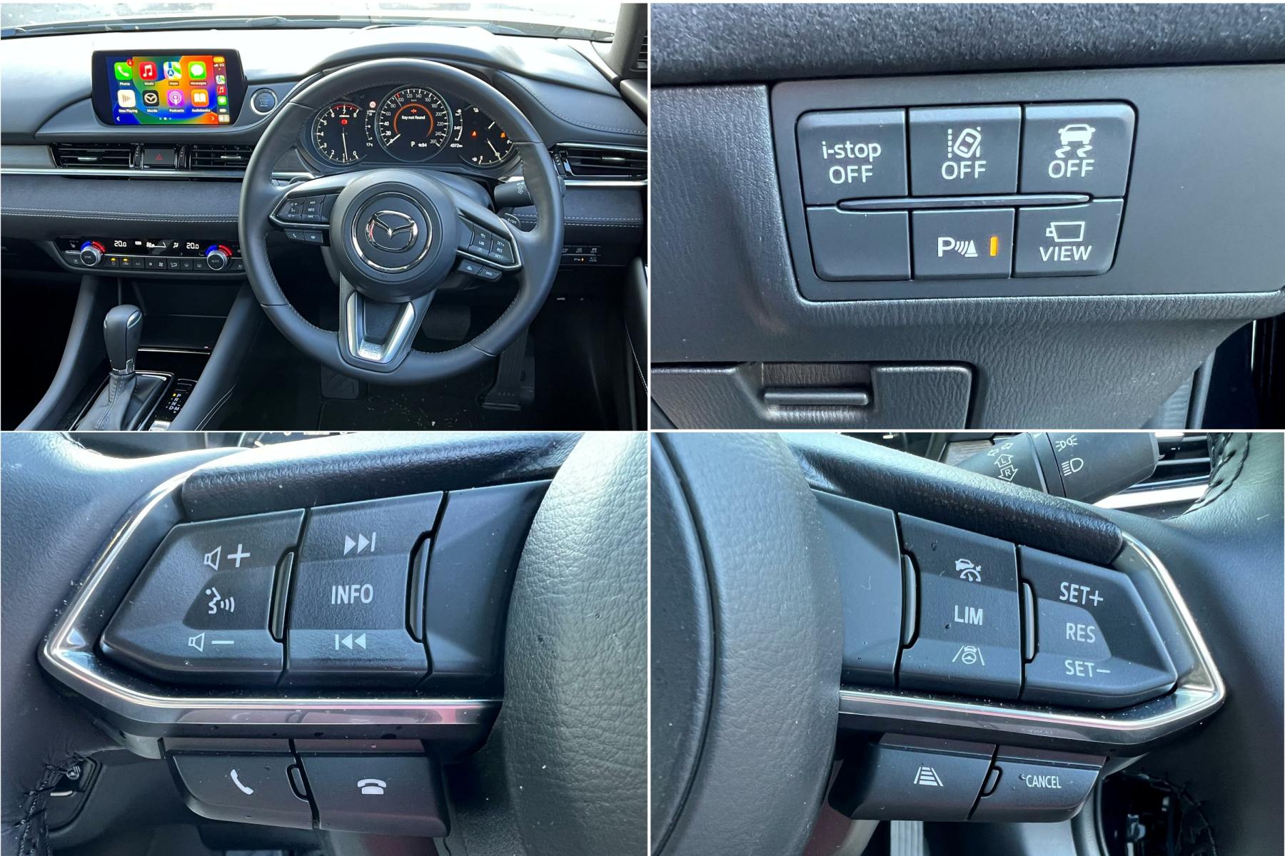 Mazda6 Atenza sedan controls collage