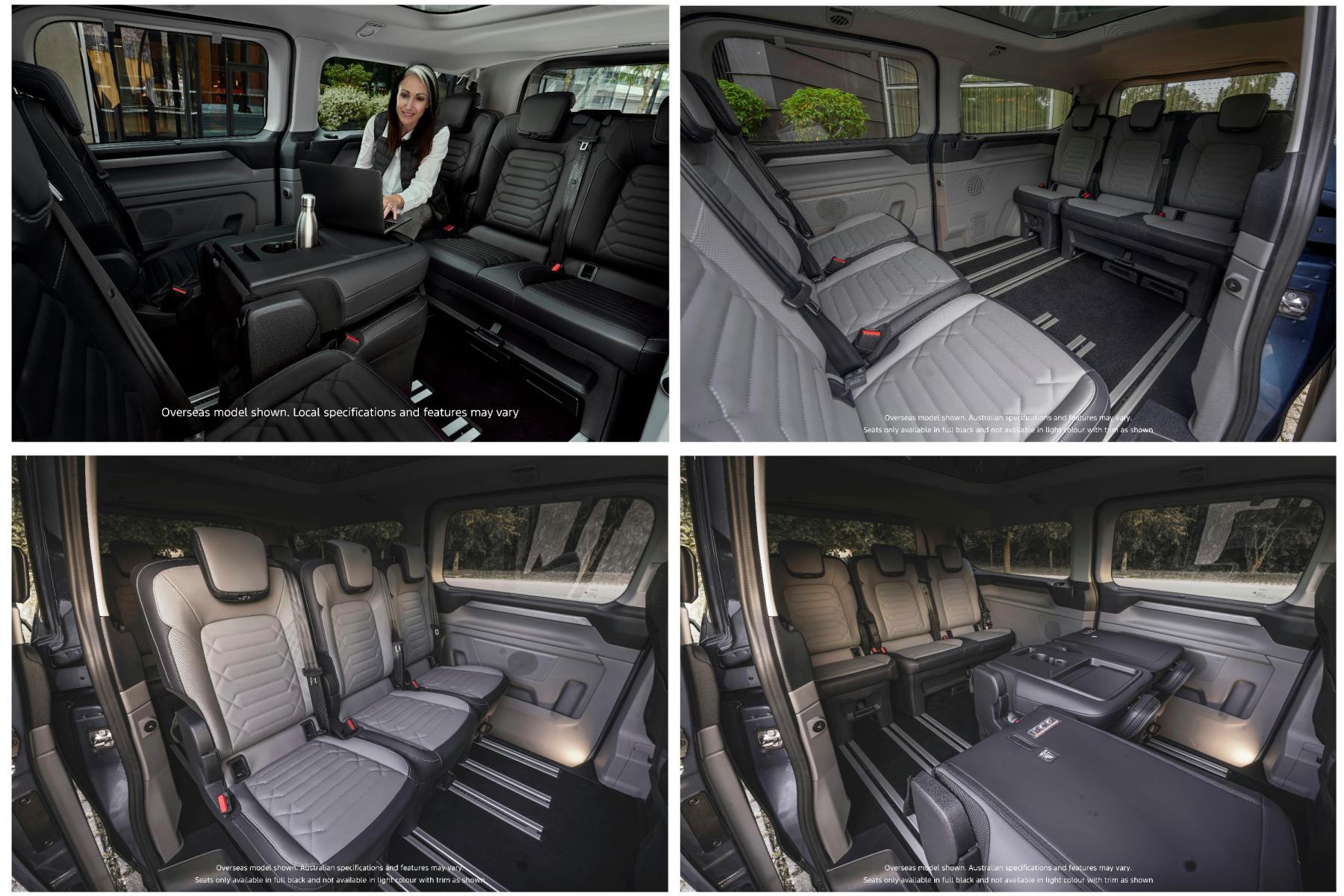 Ford Tourneo Titanium X internal seat layout 4 pic collage