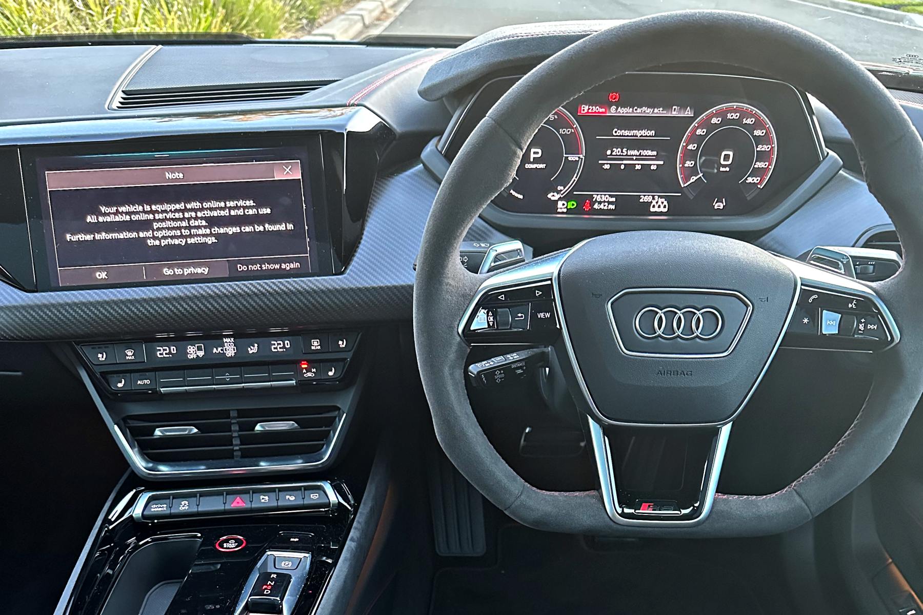 Audi RS e-tron GT front drivers instruments