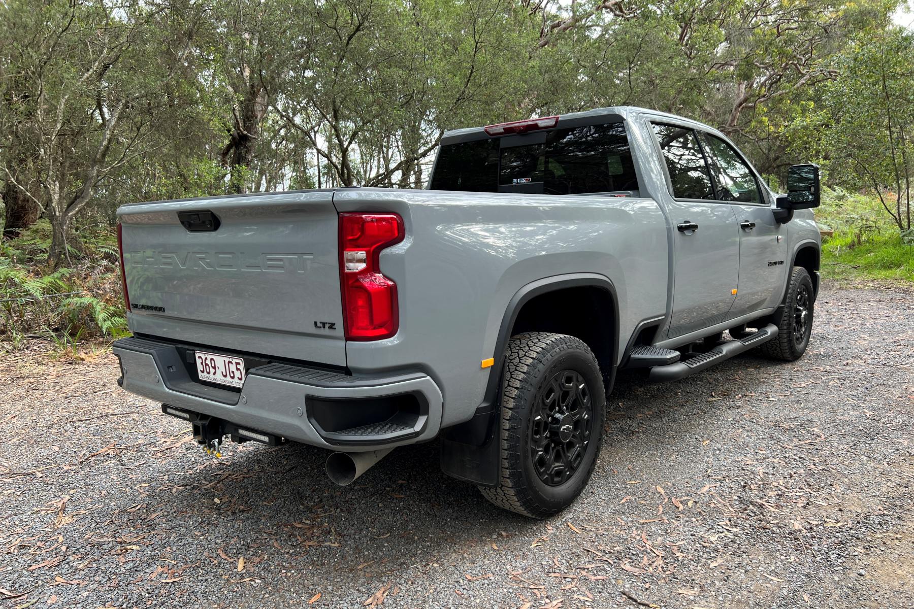 Chevrolet Silverado HD LTZ rear quarter 1