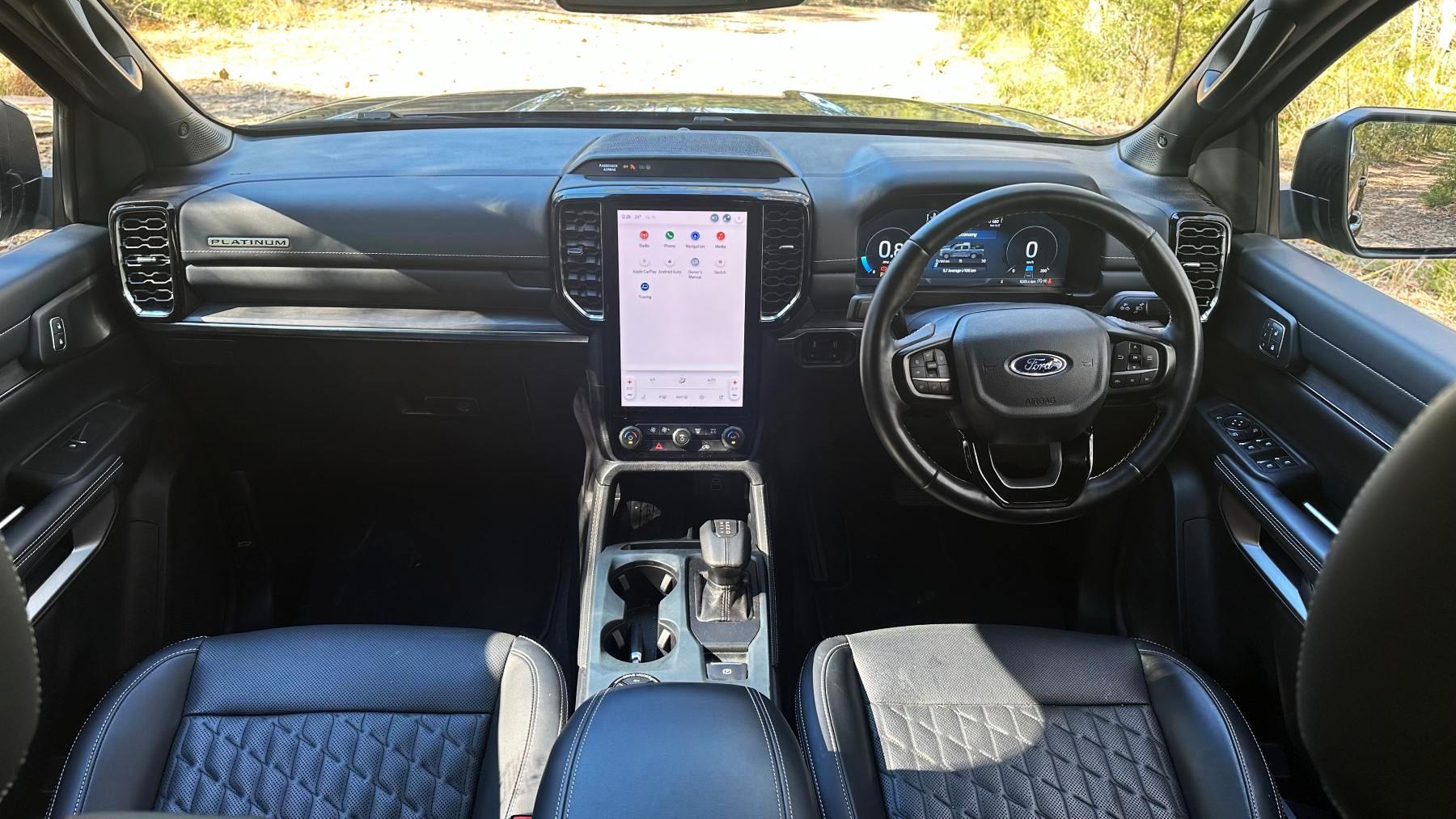 2024 Ford Ranger Platinum 4WD Ute front interior 1