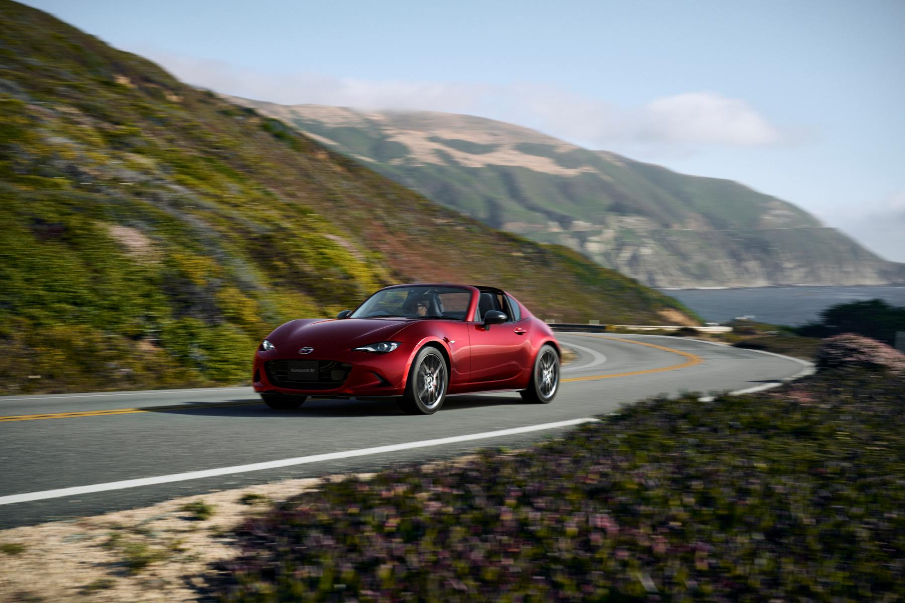 2024 Mazda MX-5 GT driving overseas model shown