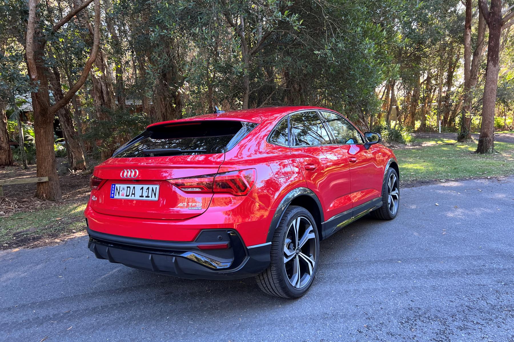 Audi Q3 40 TFSI Sportback quattro rear quarter 1