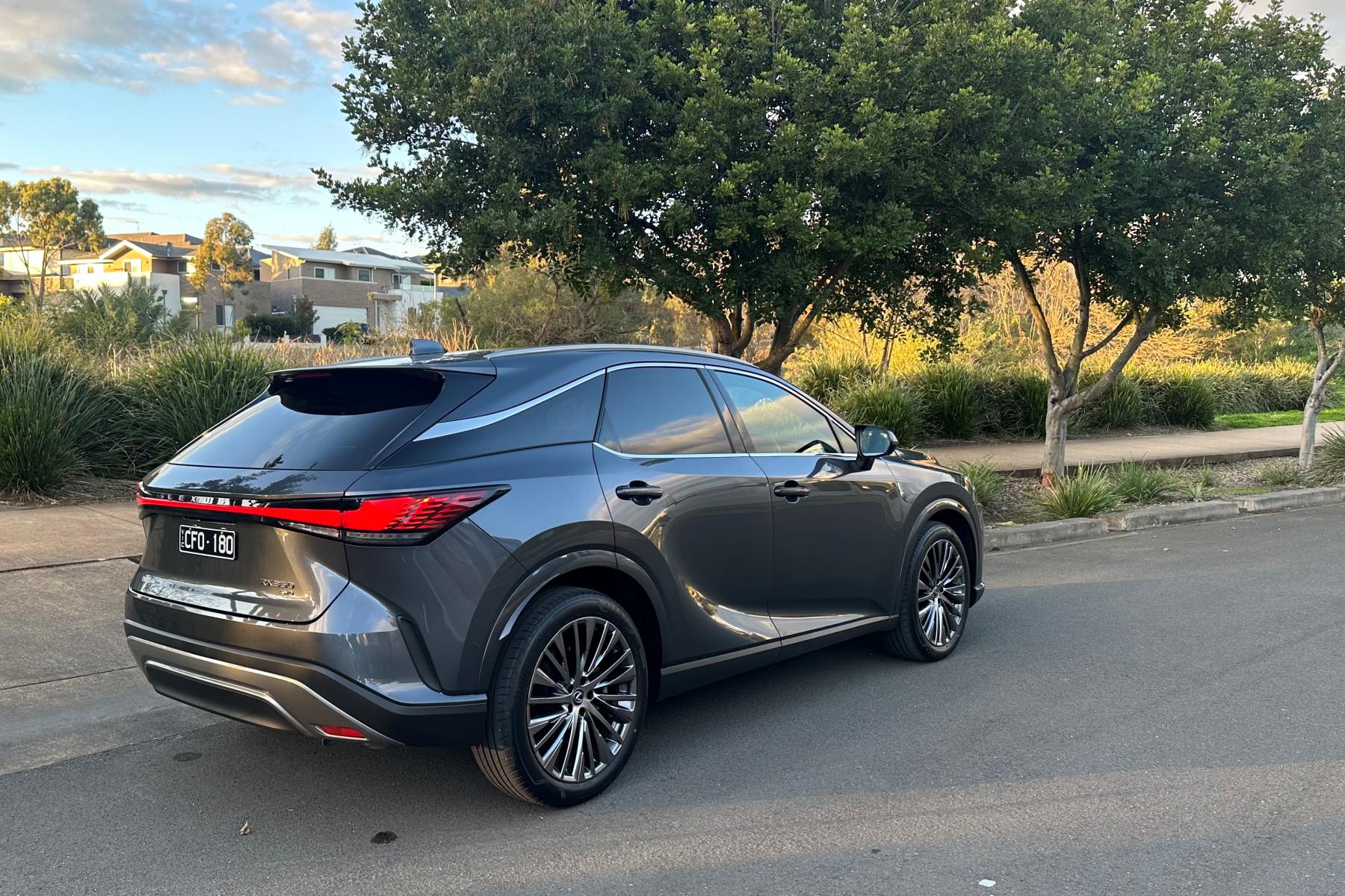 Lexus RX 350 Sport Luxury rear quarter 1