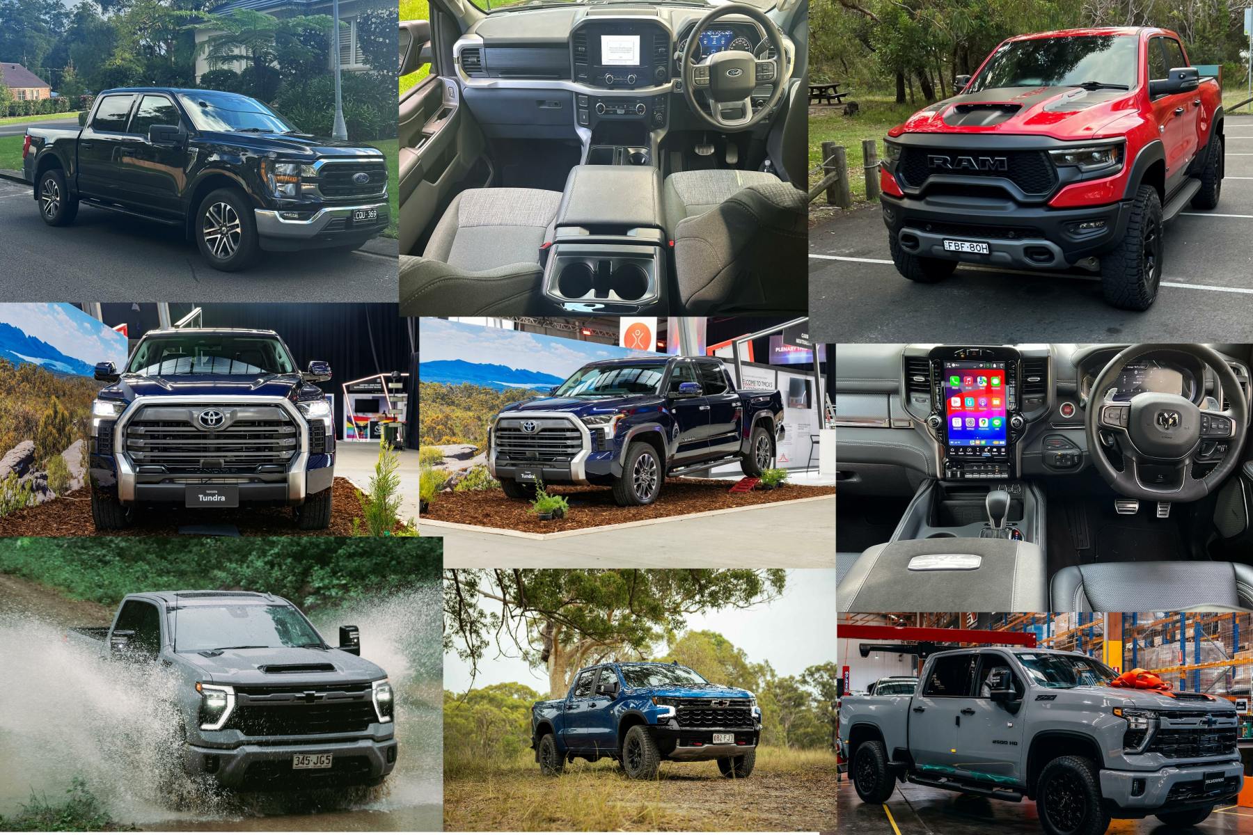 American Pickup Trucks 4 Pic collage