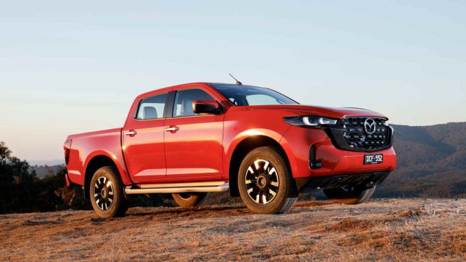 2025 Mazda BT-50 GT front quarter exterior 1