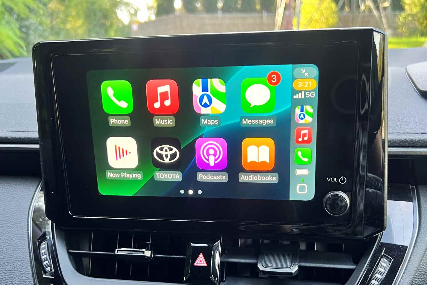Toyota GR Corolla GTS central infotainment screen