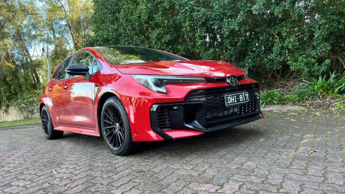 Toyota GR Corolla GTS front quarter 1