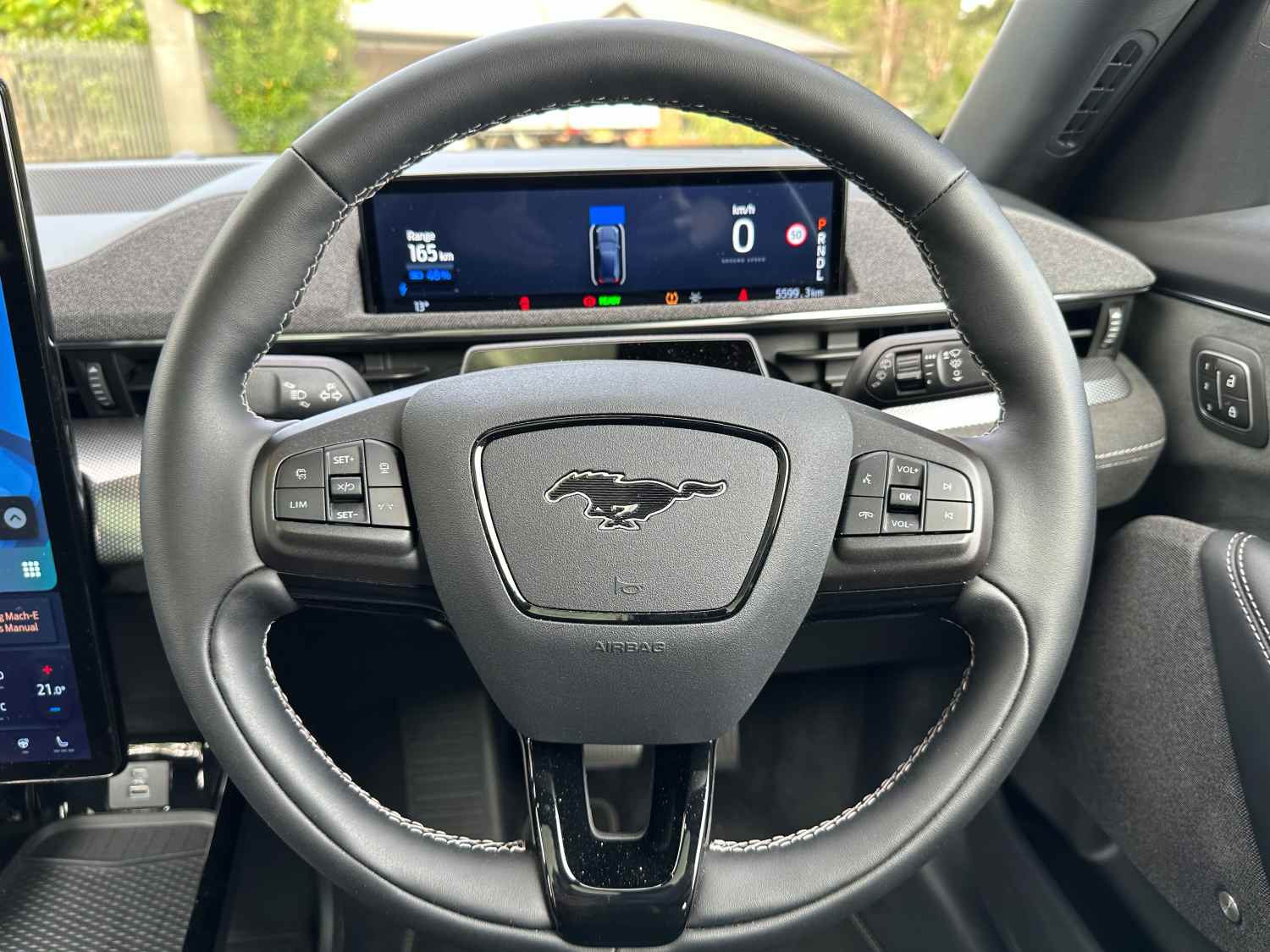 2025 Ford Mustang Mach e GT front steering wheel