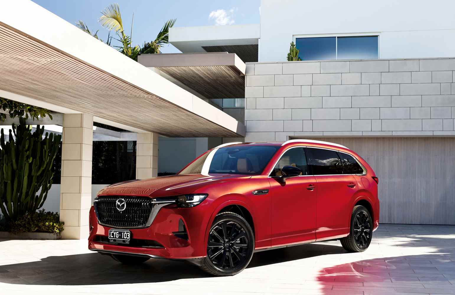 Mazda CX-80 PHEV front quarter 1