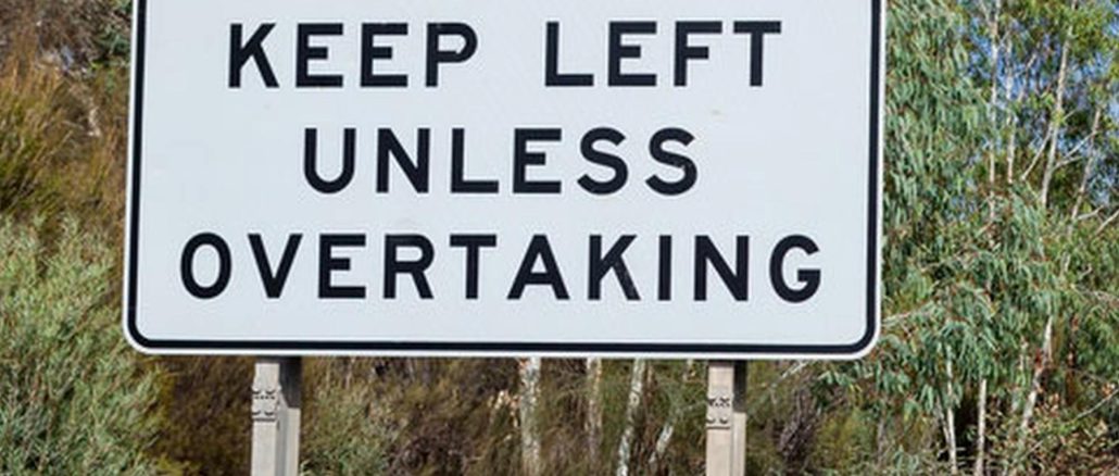Keep left sign