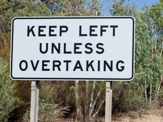 Keep left sign
