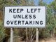 Keep left sign