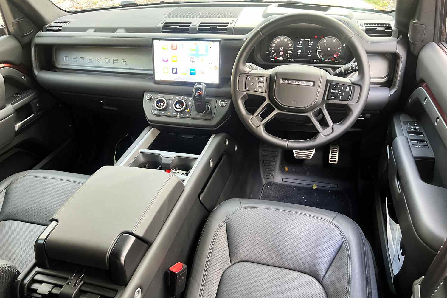 Land Rover Defender 110 Sedona front interior 1