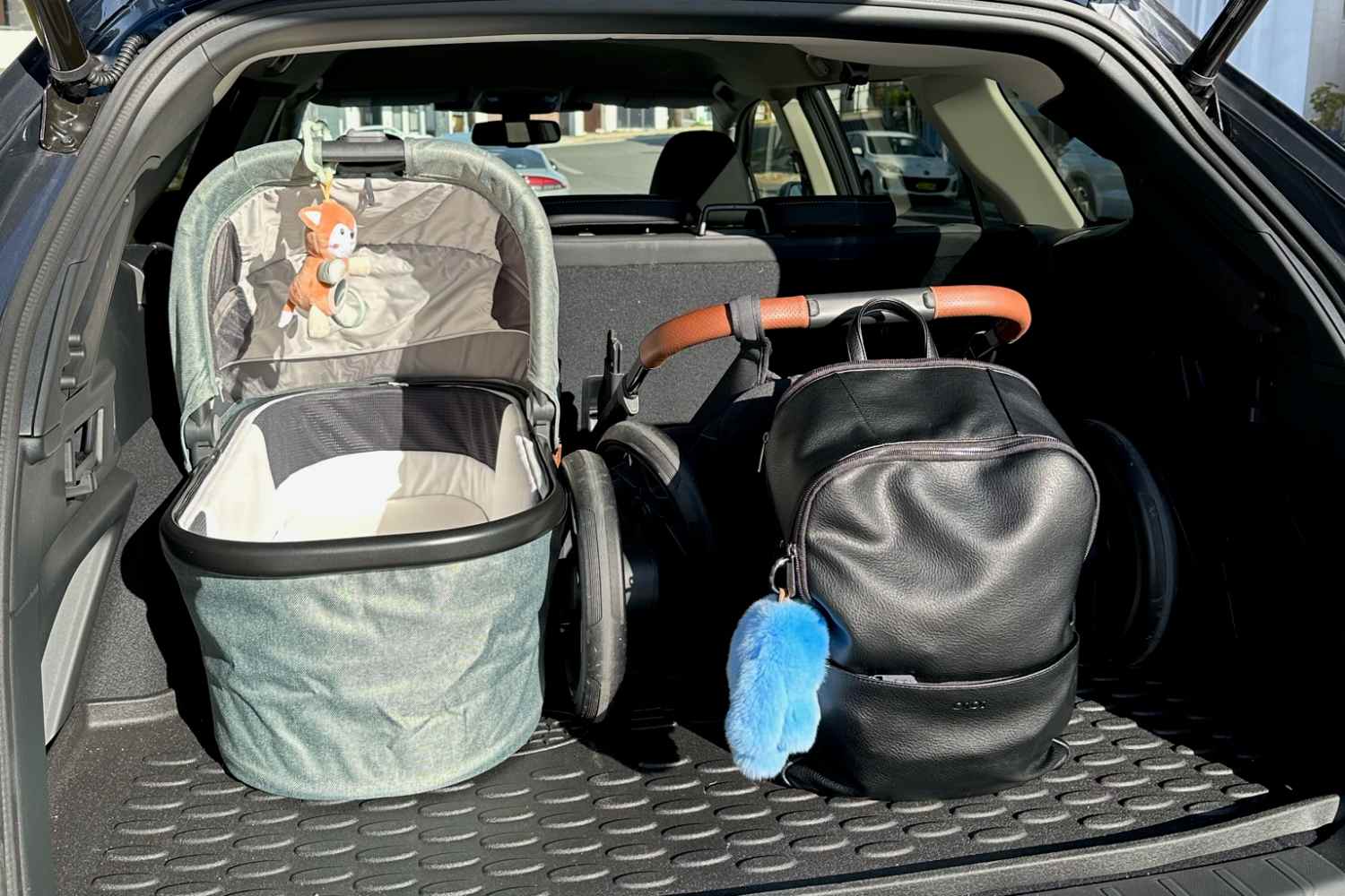 2023 Subaru Outback Touring boot area with baby gear 1