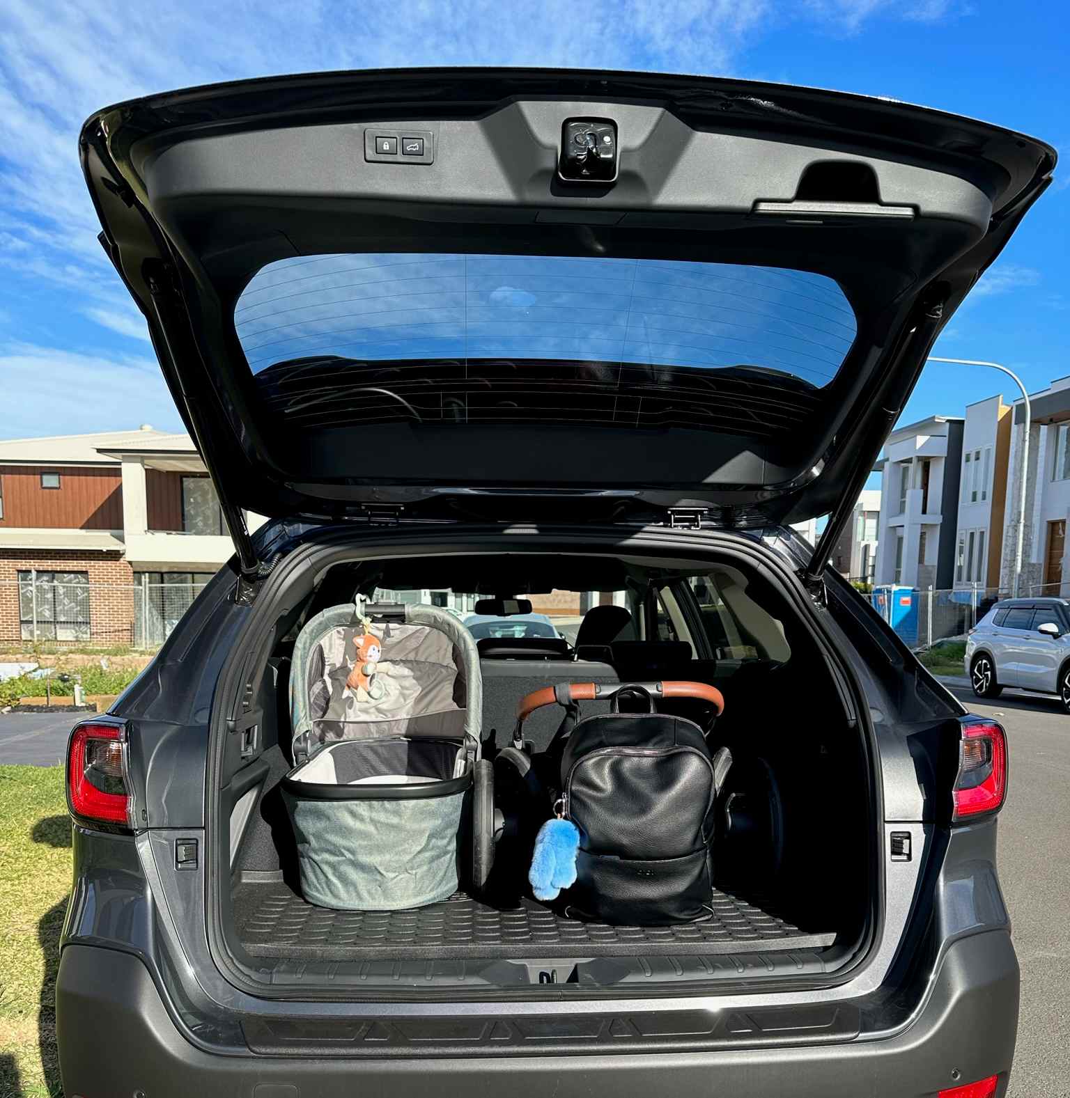 2023 Subaru Outback Touring boot area with baby gear 2