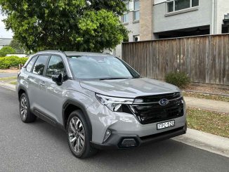 2025 Forester AWD Hybrid Touring front quarter 1