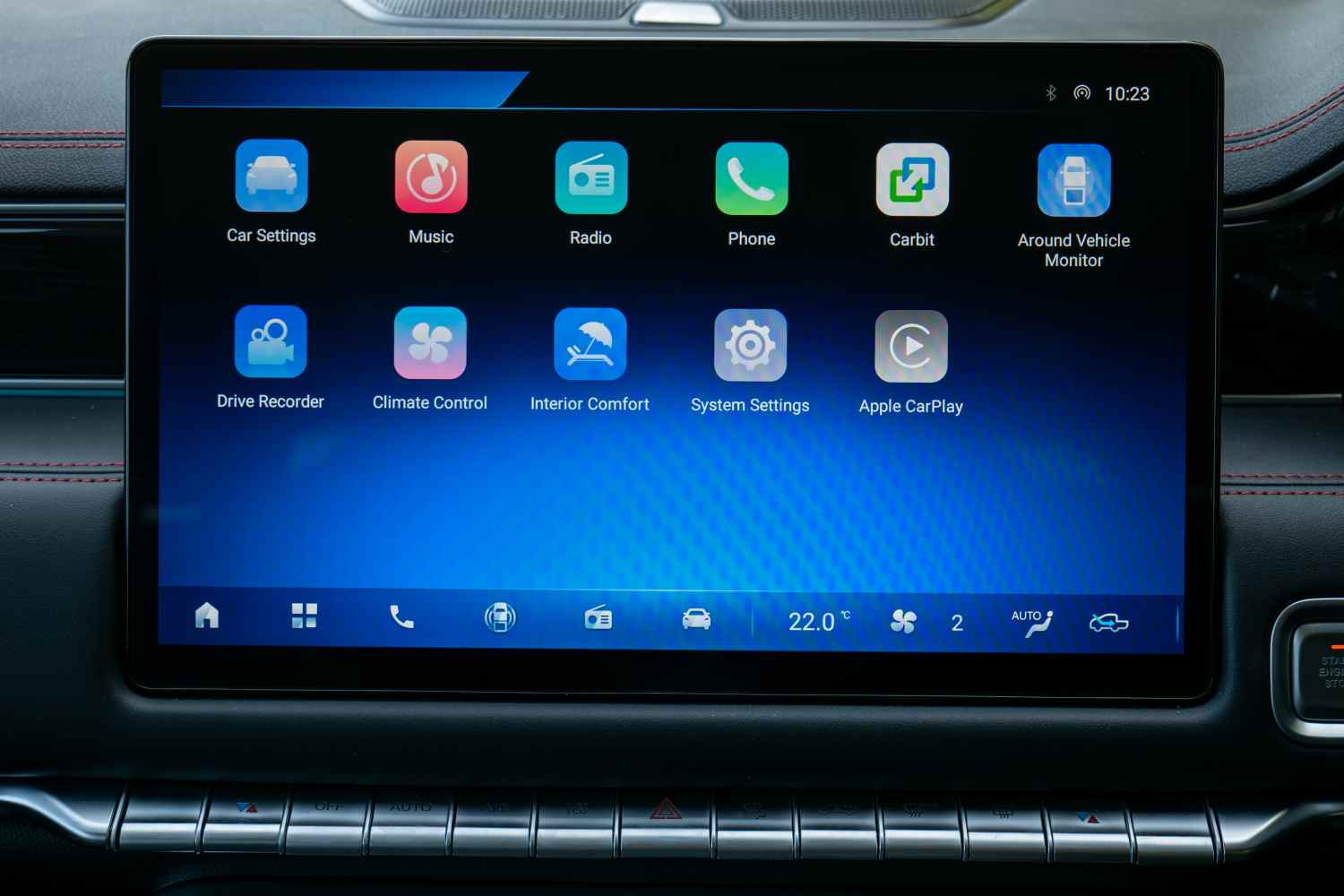 FOTON Tunland V7 C 4X2 front interior central screen and controls