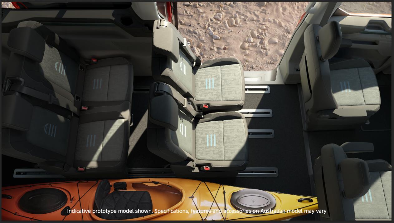 Ford Tourneo Active interior with kayak