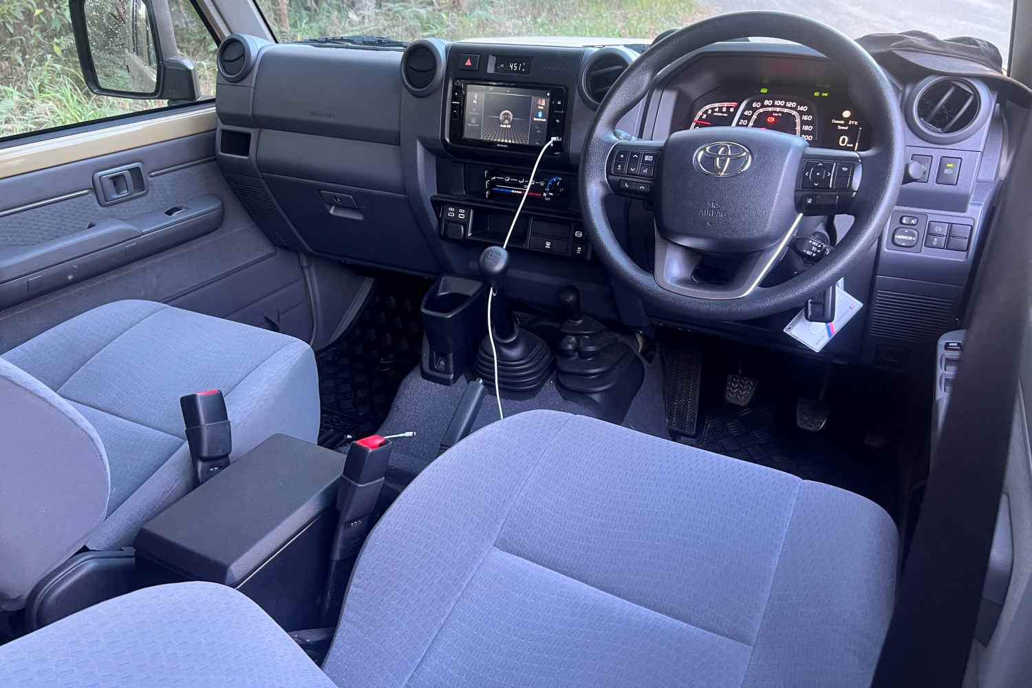 2026 Toyota LC 76 GXL Wagon front interior 1