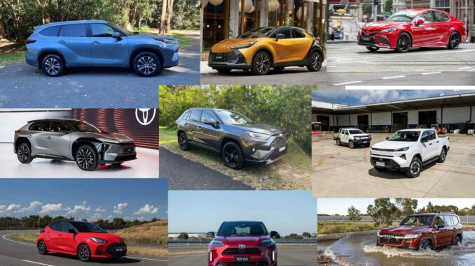 Toyota EV and Hybrid models