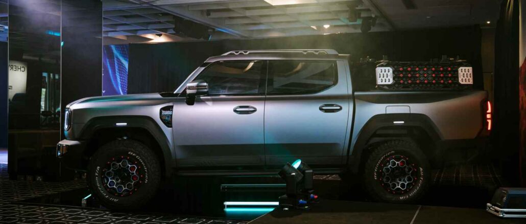 2026 Chery Stockman PHEV Ute profile 1