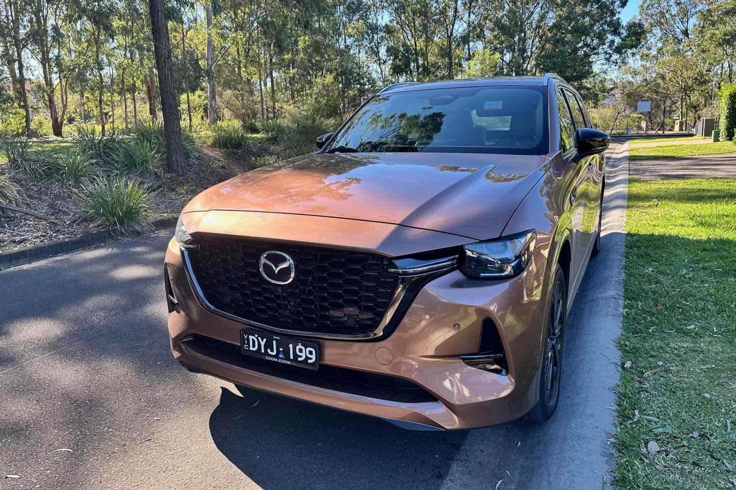 2026 Mazda CX-80 SP front quarter and grill 2