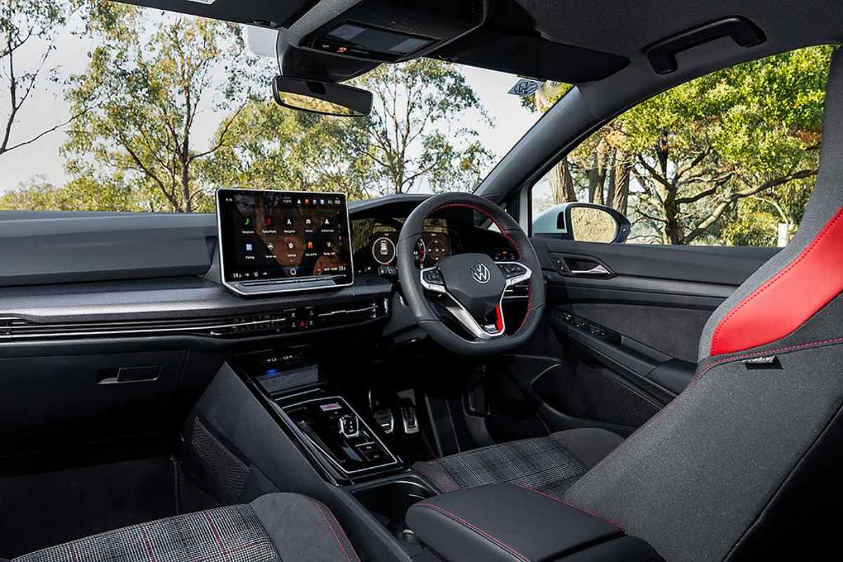 2026 VW Golf GTi interior front 1