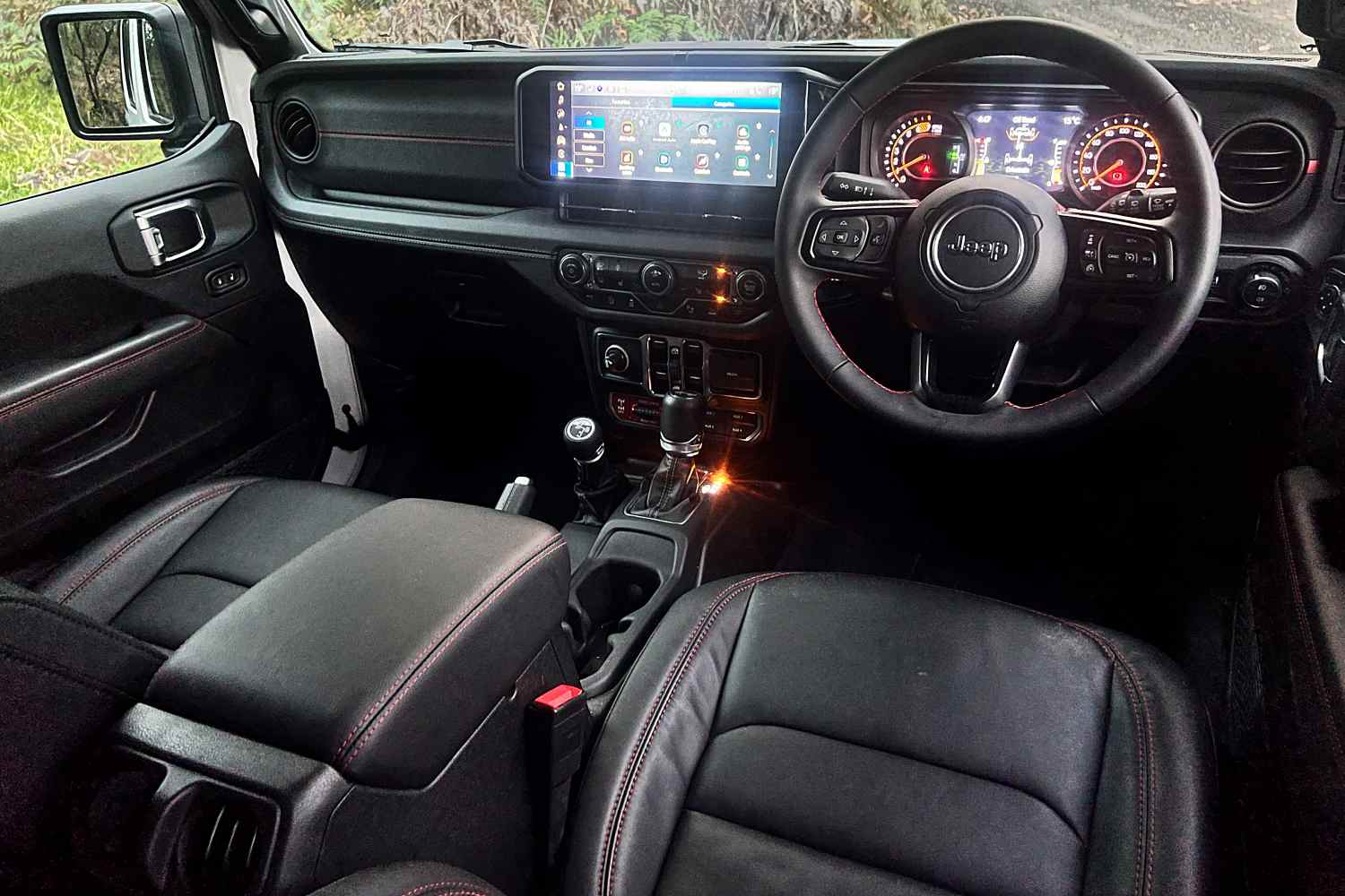 2026 Jeep Wrangler Rubicon 4 door 4WD interior front 1