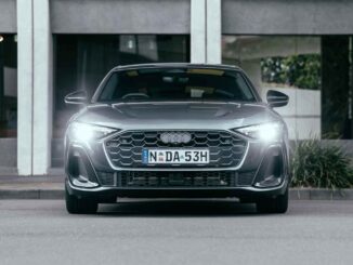 Audi A5 e-hybrid sedan front grill view 1