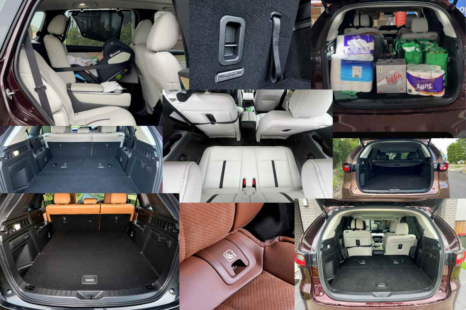Mazda CX SUV interiors boot and baby seat