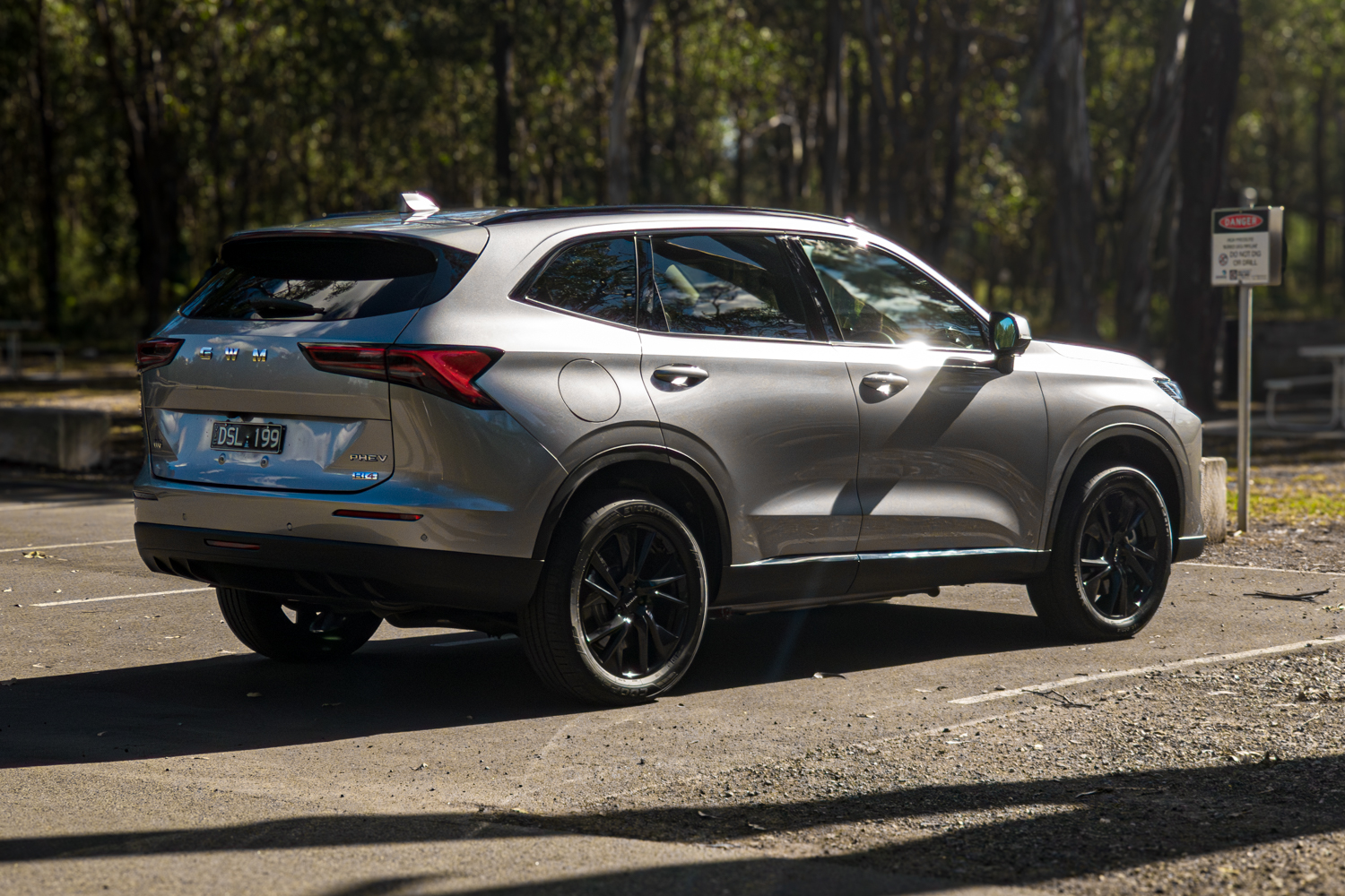 2026 Haval H6 rear three-quarter view from passenger side showing tail lights and rear design