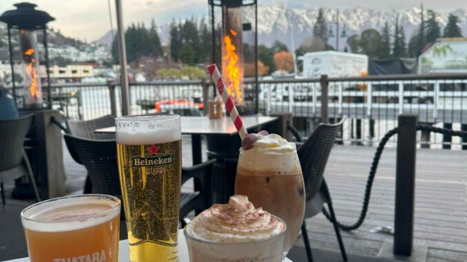 Evening drinks at the Pier Queenstown